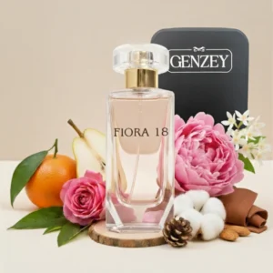 Genzey Fiora 18 Perfume Bottle with Branded Box and Floral Notes